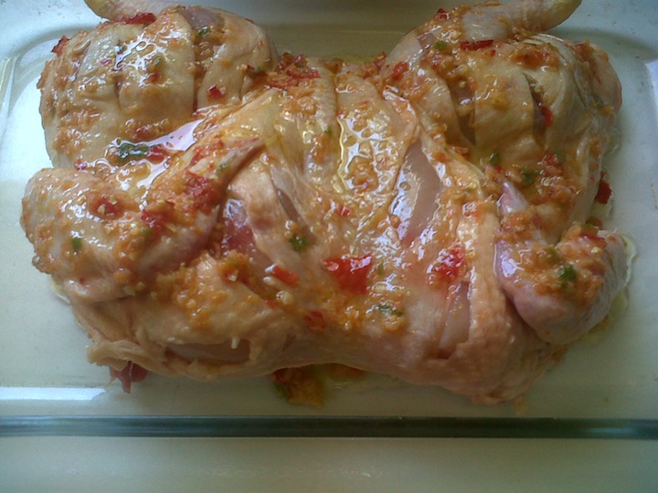 marinade on the top side